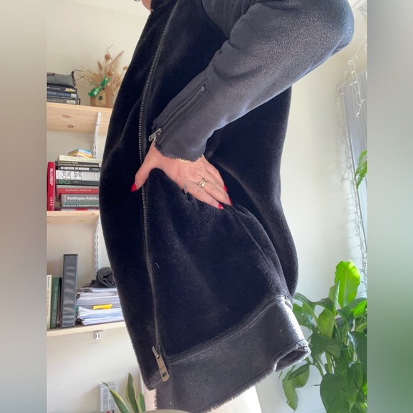 ZARA Faux leather & velour Coat - Picture 4 of 4